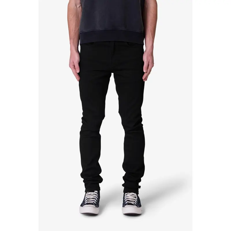 mnml Raw Skinny Denim - Rinsed Black