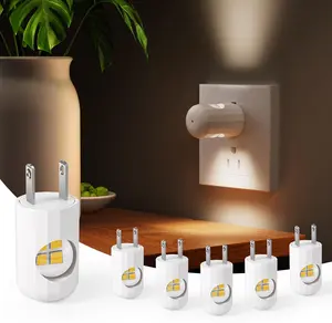 6-Pack LED Night Light Plug-in Wall Outlet Light, Soft White 3000K,Dusk to Dawn Nightlight,Ambient Lighting,Nightlight for Bedroom, Bathroom, Nursery, Hallway, Kitchen