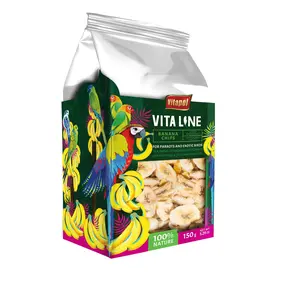 Vitapol Vitaline Banana Chips 150g - Natural and Crunchy Snack for Birds