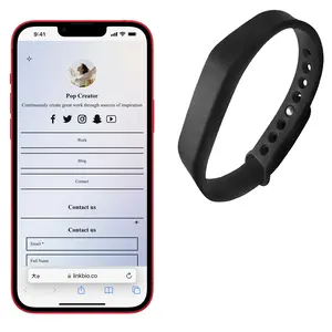 Digital Business Card Wristband- Smart NFC Networking Card for Social Media Sharing & Instant Contact - Touch Sharing - iPhone & Android…