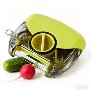 3-in-1 Multifunctional Vegetable & Fruit Peeler: Straight, Serrated & Julienne Blades for Potatoes, Apples & Tomatoes