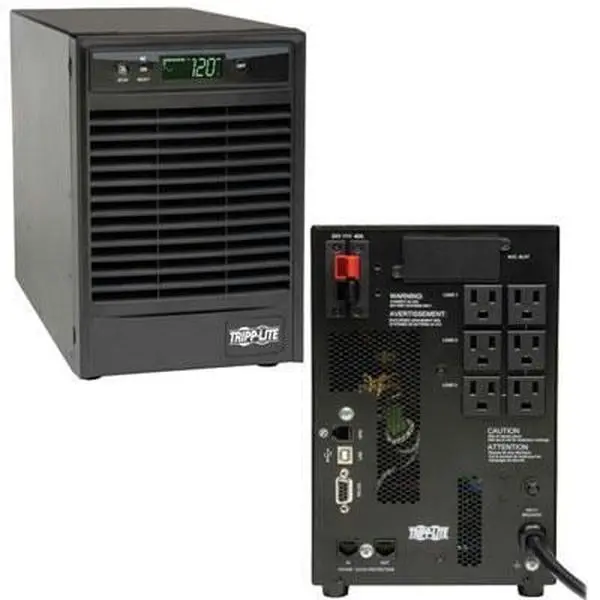 Tripp Lite SU1000XLCD Tower Smart Online UPS - LCD Screen, LCD Display, 1000VA Capacity, 900W Output, 120V Power Stabilizer for Desktop & Laptop Backup Protection