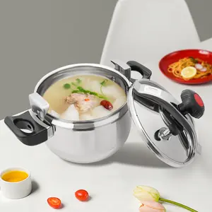 201 Stainless Steel Pressure Cooker, Pressure Pot W/Sponge, Pressure Cooker For Stewing, Boiling & Steaming Meals (9L/9.51 Qt)