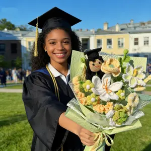 Crochet Graduation Flower Bouquet | Class of 2026 Keepsake