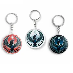 Minnesota Rebel Loon Keychain, Laser Loon Button, MN State Flag Meme