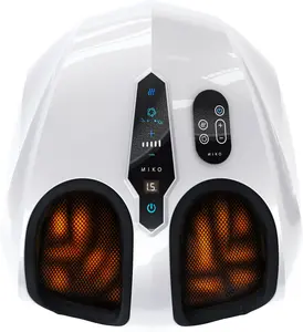 Shiatsu Foot Massager Machine with Kneading and Switchable Heat, White