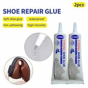 Strong Shoe Repair Glue, 2 Pieces/1 Piece/60ML, Waterproof Adhesive, Strong Adhesion, Transparent Flexible Handmade Glue, All Purpose Superglue, Suitable for Shoemakers and Home Use