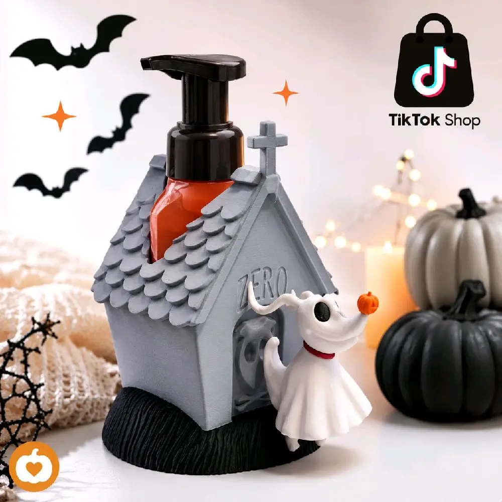 Spooky Zero Inspired Bath and Body Works Foaming Soap Holder - Cute Halloween Decor, Functional & Giftable, 3D Printed Design