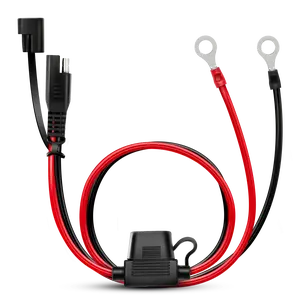 Nilight 2FT SAE DC Extension Cable Ring Terminal Harness Wire 2Pin Plug Cable
