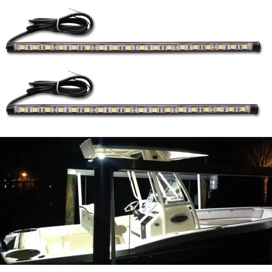 LED Navigation Bow Lights - 4-Color Silicone Boat Accessories, IP67 Waterproof, for Pontoon, Night Fishing, Boat Deck Use