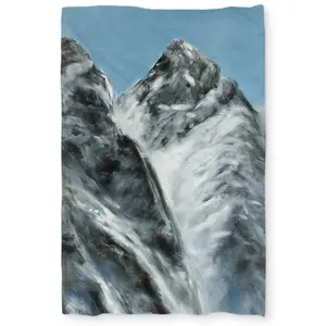 Begin Home Decor C1DCTXLWO3FZIL Twin Extra Long Mountains of Lhotse Wall Duvet Cover - White Bedroom Decor