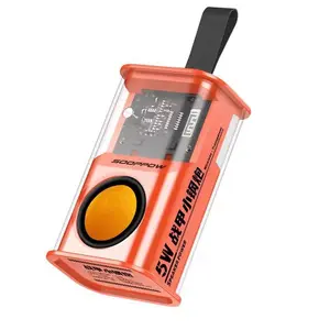Transparent Mecha Wireless Bluetooth Speaker Portable Colorful Dual Mecha Card-Insertable Mini Speaker