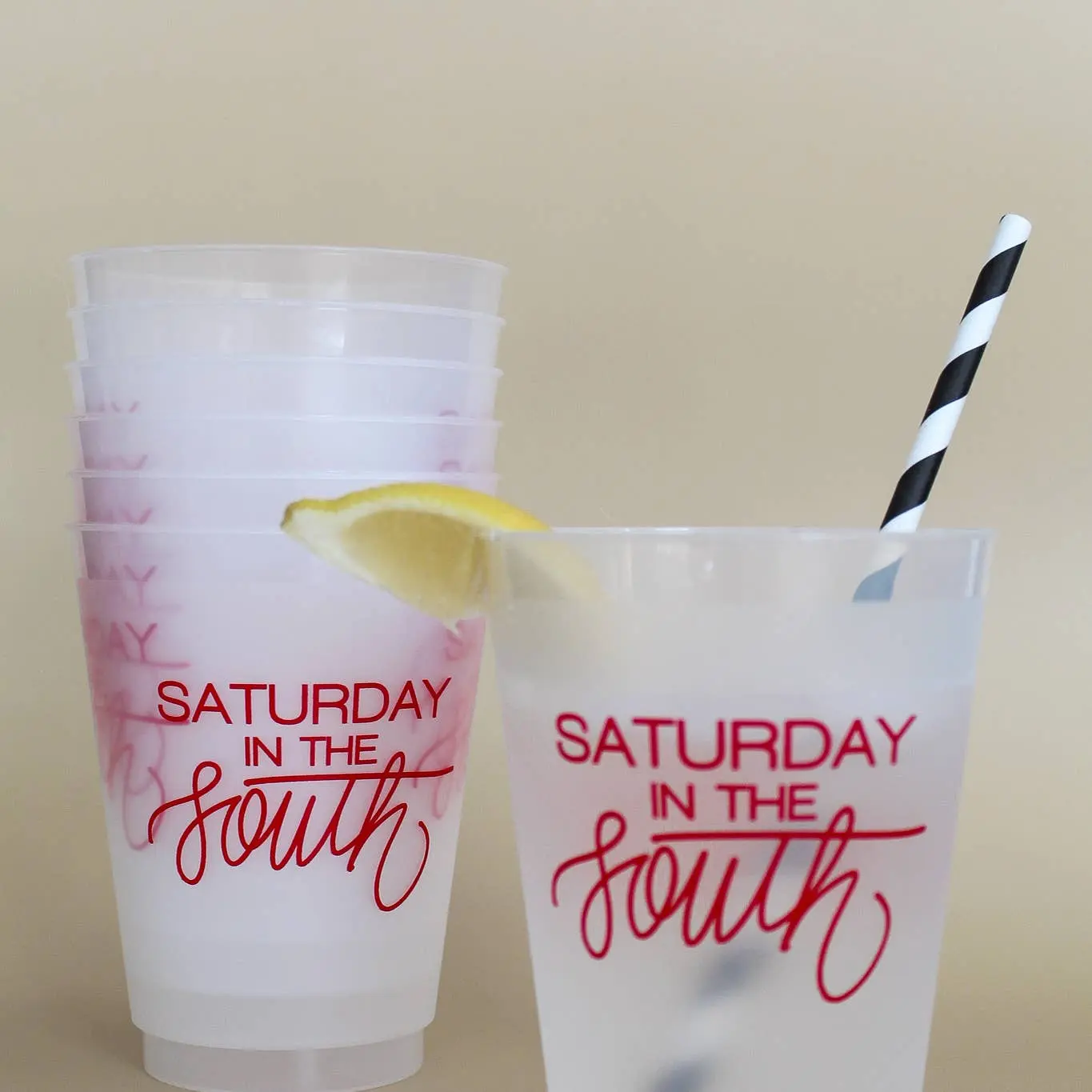 Saturday In The South Frosted Cups Set