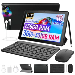 Android 16 Tablet 10 Inch, 34GB RAM 128GB ROM (Up to 36GB RAM 256GB ROM), 1TB Expandable Storage, 6000mAh Battery, Octa-Core Processor, 1280x800 HD IPS Display, 5G WiFi, Dual Camera, Tablet with Keyboard Case, Mouse & Stylus, Great Gift for Everyone