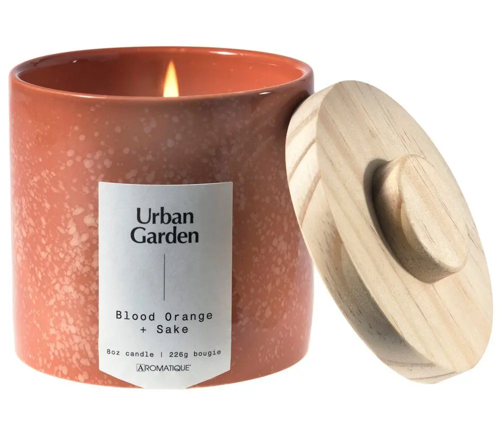 Blood Orange and Sake Aromatique Urban Garden Speckled Ceramic Scented Candle