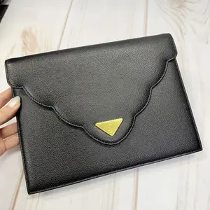 Pre-owned Yves Saint Laurent 1 Clutches & Wristlets Vintage Scalloped Flap Leather Clutch YX
