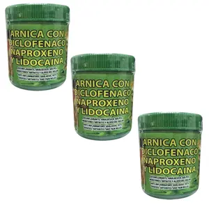 3 Pack Arnica Con Diclofenaco Naproxeno y Lidocaina 120g