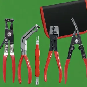 5-Piece Automotive Electrical Disconnect Kit - High Carbon Steel 60° Connector Separator, Hose Clamp Pliers, Hose Removal Tool, Wiring Terminal Remover, Specialty Mechanic Tools, Portable Industrial Car Emergency Repair Set, Men’s Gift