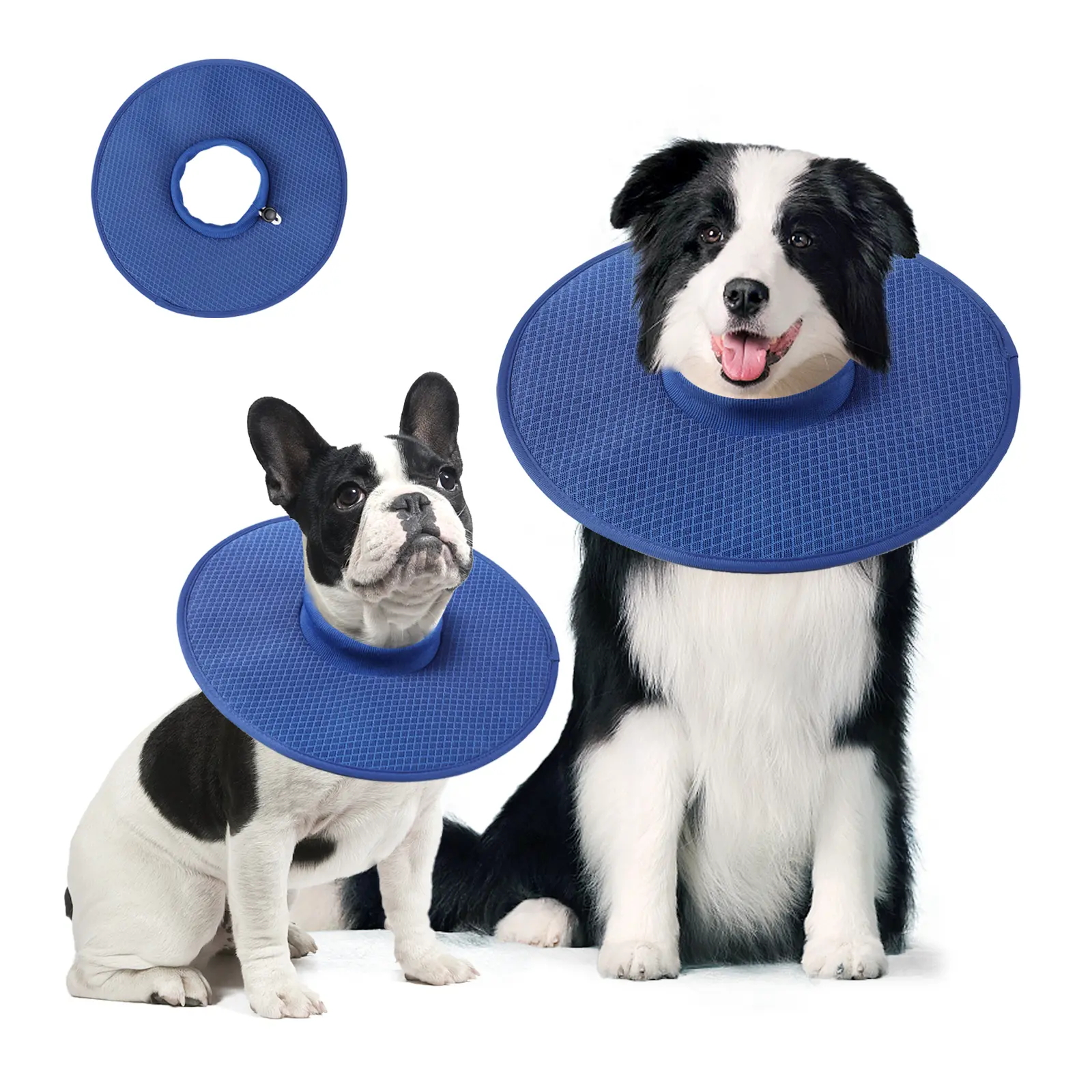Dog Cone Collar Breathable Mesh Elizabethan Collar | Anti-Lick Cooling Pet Recovery Cone | Adjustable Soft E-Collar for Small Medium Large Dogs