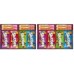 SKITTLES & STARBURST Variety Pack Full Size Chewy Candy Assortment, 62.79 oz, 30 Count (Pack of 2)