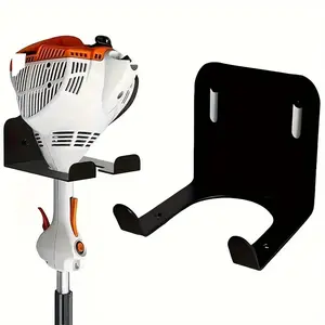 Heavy-Duty Steel Lawn Mower Wall Mount Organizer, Tool Hooks, Space-Saving Design, Easy Install for Garage, Shed, Outdoor Use, Yard Tool Rack