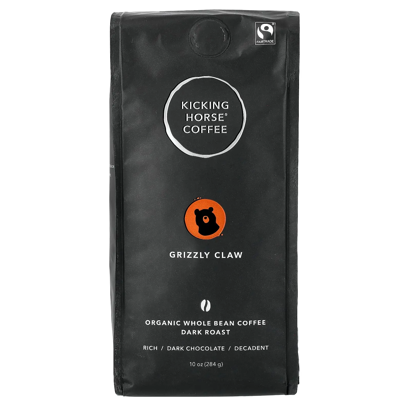 Kicking Horse Organic Coffee, Grizzly Claw, Whole Bean, Dark Roast, 10 oz (284 g)