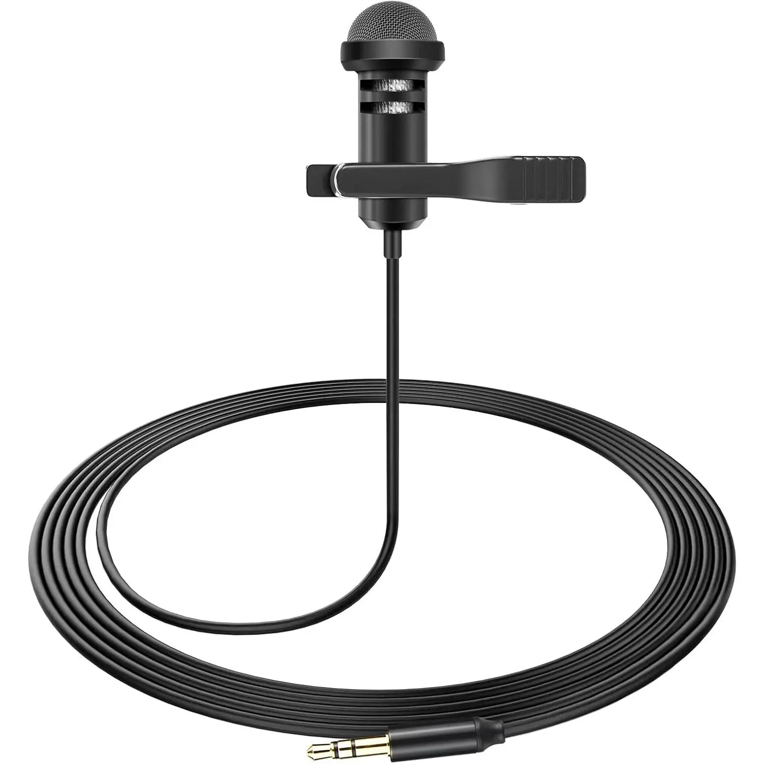 Metal Lavalier Lapel Microphone for GoPro HERO11/10/9 Black Action Camera, Clip-On Videomic with 5ft Cable, Compatible with GoPro Pro 3.5mm Mic Adapter for Vlogging