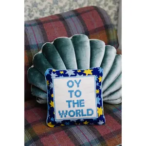 Oy To The World! Needlepoint Pillow