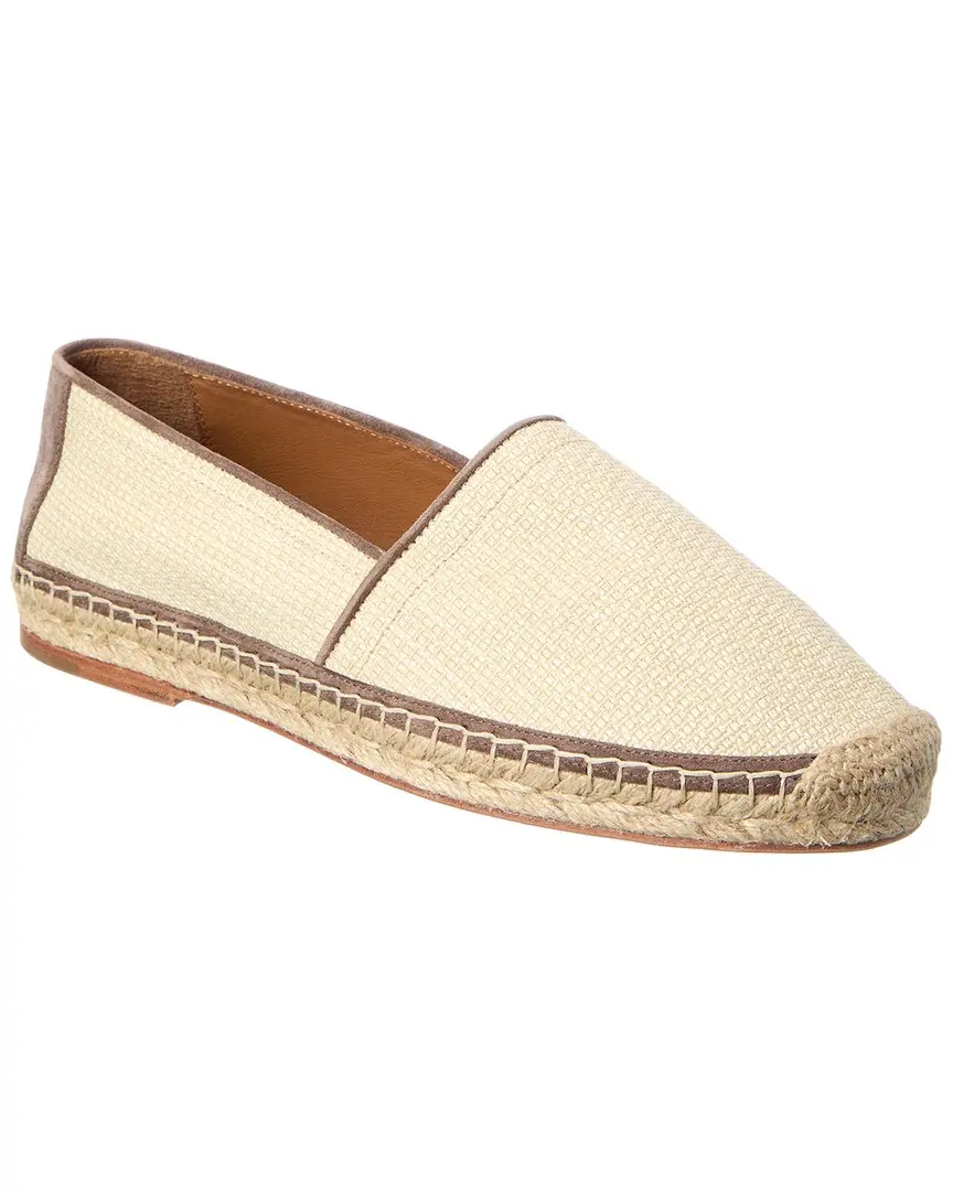 Brunello Cucinelli Suede & Raffia Espadrille