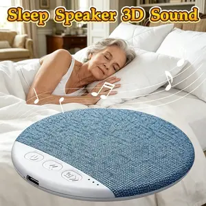 2026 Ultra-Slim Bone Conduction Pillow Speaker, Wireless Bluetooth Silent Sleep Aid Speaker, Portable Rechargeable Music Player, Compatible with All iOS & Android Phones, Great for Travel, Daily Sleep, Valentine & Parent Holiday Gifts