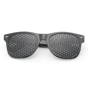 Unisex Lightweight Black Frame Pinhole Myopia Eyeglasses for Vision Training, Eye Fatigue Relief, and Astigmatism Correction
