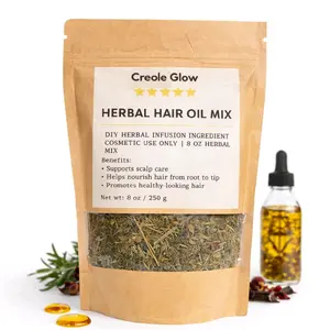 Creole Glow Herbal Hair Oil Mix  – DIY Infusion Blend for Scalp & Hair Care (4oz & 8 oz)