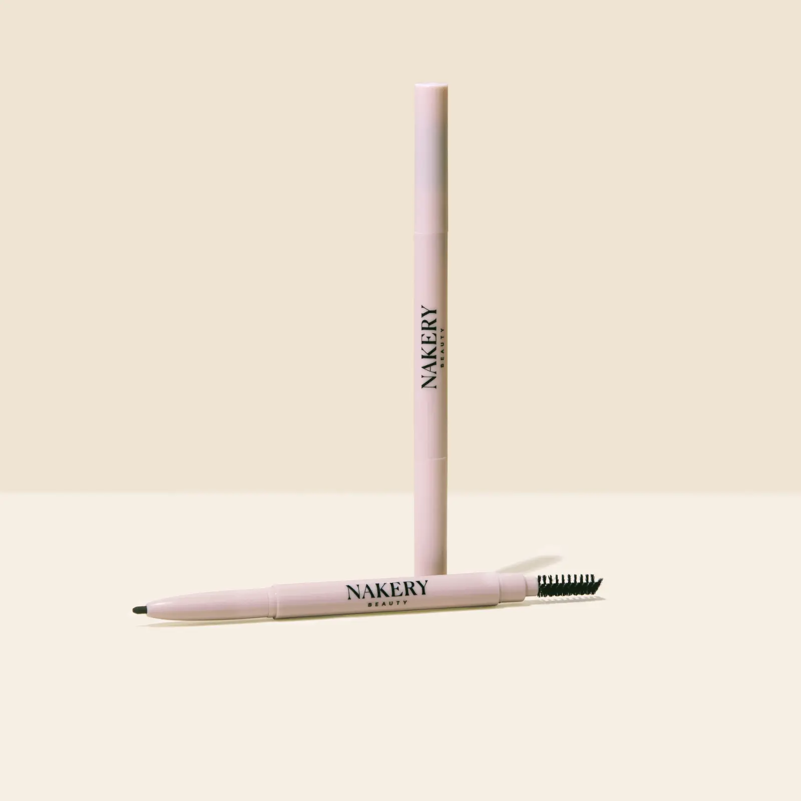 Nakery Universal Brow Definer Cosmetic, 3-in-1 Long-Lasting Formula with Vitamin E & Castor Oil, Fine-Tip & Spoolie Brush, Blend