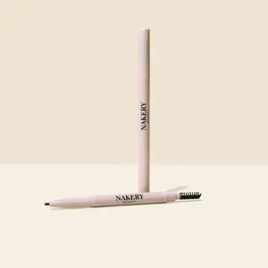 Nakery Universal Eyebrow Pencil Duo, 3-in-1 Long-Lasting Formula with Vitamin E & Castor Oil, Fine-Tip with Spoolie Brush, Eyebrow Makeup Products