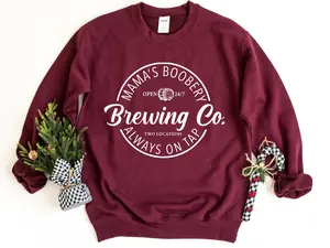 Breastfeeding Brewery Sweatshirt, Mama Boobery Brewing Co. Breastfeeding Sweatshirt, Breastfeeding Clothing, Mama Apparel, Pregnancy Clothes