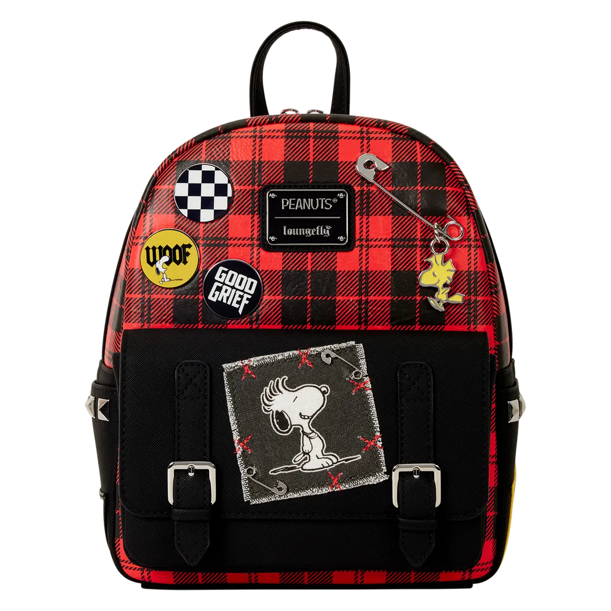 Loungefly Women's Grunge Snoopy and Woodstock Mini Backpack, Stylish Women's Fashion Backpacks for Daily Use