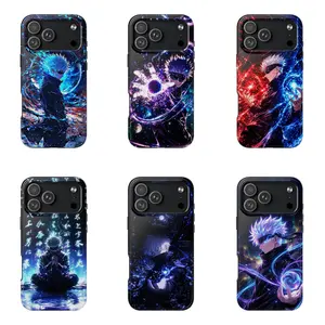 Satoru Gojo Jujutsu Kaisen Anime Case for iPhone 17-7 Pro Max Plus & Samsung Galaxy S25-S21 Ultra Plus - Limitless Hollow Purple Aesthetic Phone Cover unisex