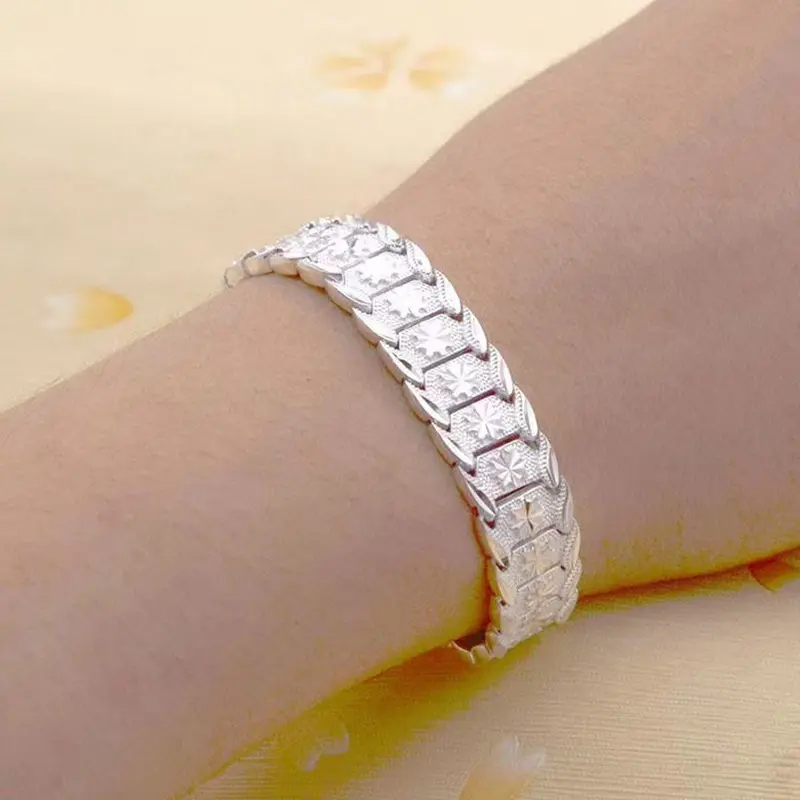 Vintage 925 Silver Bangle for Women, 12mm Wide Coin Design, Hypoallergenic Jewelry for Daily Wear, Ideal Christmas Gift, All Seasons, Bracelet, Everyday Wear, Female, Coin Shape, Party Occasion, 925 Real Silver Bracelets & Bangles, Fashion Bracelets, Tren