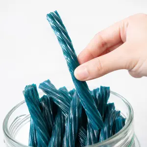 Blue Raspberry Jumbo 6 Inch Licorice Twists | 16 oz (1 LB) Bag | Bulk Candy