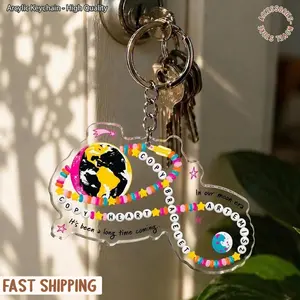 Copy Moon Joy Quote Acrylic Keychai, Space Trend Bag Charms Keychain, Moon Joy Mission Map Charm,  Space Trend Bag Charms Keychain