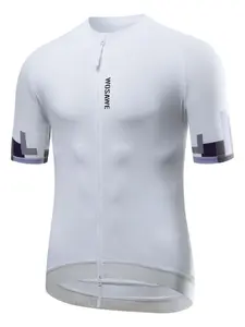 WOSAWE Short Sleeves Cycling Jersey Color Blocked Summer Bike Shirt Bicycle Top Quick Drying