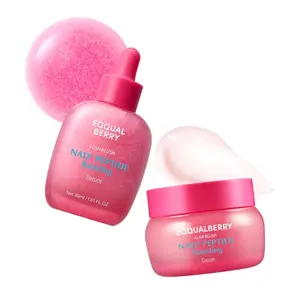 EQQUALBERRY NAD+ Peptide Boosting Smoothie Serum+Cream Set -Anti-Aging Korean Skin Care I Firming Serumwith 5 Ceramides & Vegan Collagen for Wrinkles & Radiant Glow