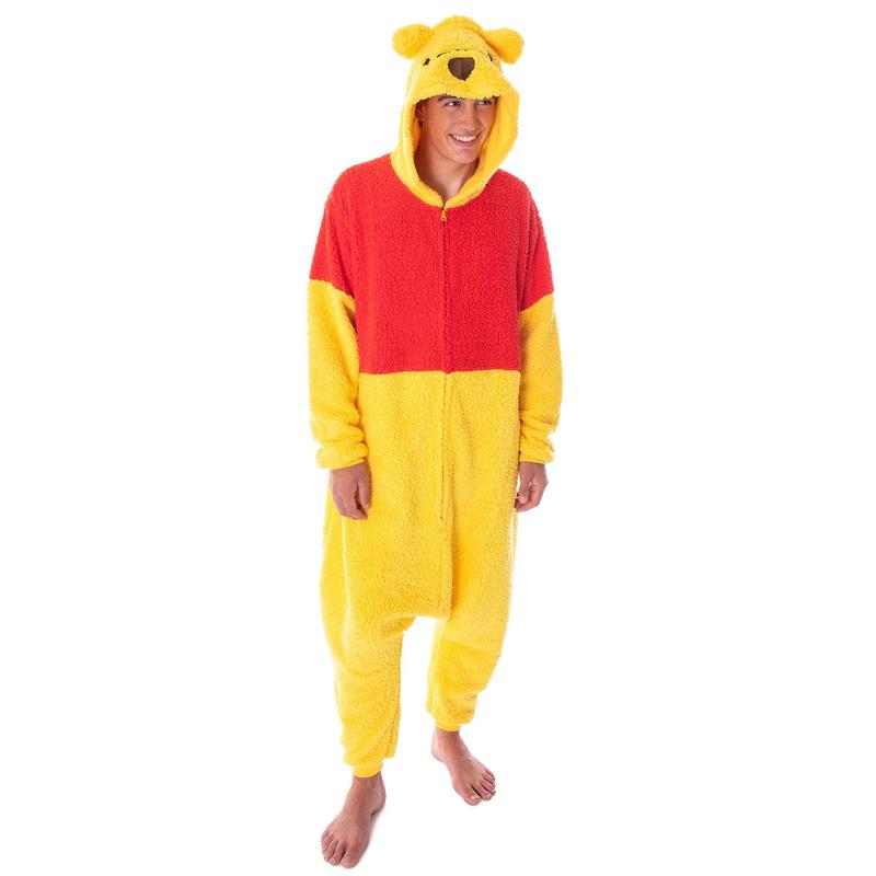 Disney Winnie The Pooh Kigurumi Adult Costume Union Suit Sherpa Pajama Outfit