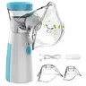 Portable Handheld Rechargeable Mesh Nebulizer - ABS Compact Unisex Device, 2 Mild-Strong Modes, Self-Cleaning, 1 Child Mask, 1 Nozzle, USB-Powered for Adult Breathing Support