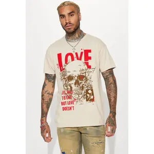 Love Doesn't End Short Sleeve Tee - Tan