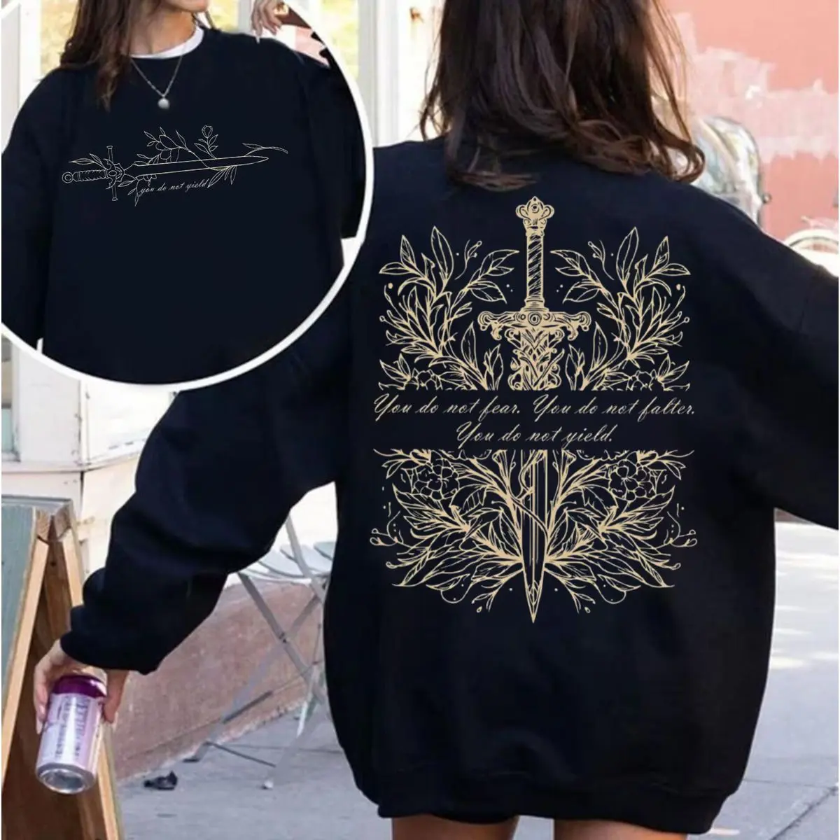 You Do Not Yield Shirt, Fantasy Sword Dragon Moon Sweatshirt, You Do Not Yield Unisex Hoodie, Unisex Sweater Pullover Tee