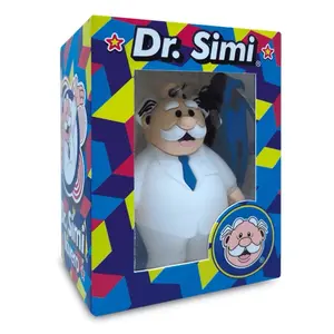 Dr. Simi OG Llavero Keychain - Character Figure in White Outfit, Blue Shirt, Featuring Classic Design Elements