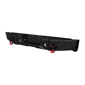 TIOYAR Steel Rear Bumper Black Texture for 2005-2022 Nissan Frontier with Winch Plate Lights 2 x D-Rings Off-Road Performance
