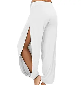 New women's high slit hippie harem pants yoga pants