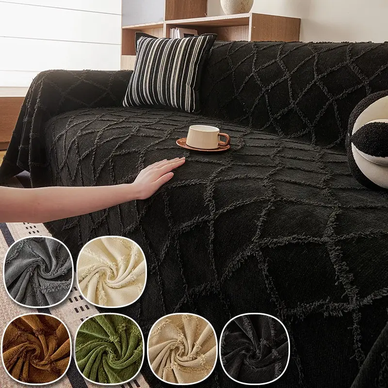1pc Stylish Sofa Throw Covers, Multiple Options Available, Soft & Comfortable Design, Ideal for Living Room/dorm/office Use, Pet-Friendly Material